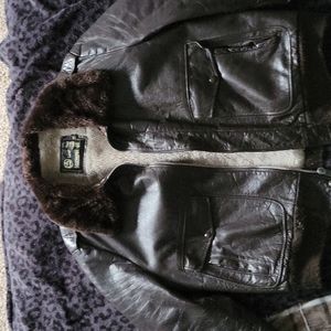 Leather Bomber Jacket